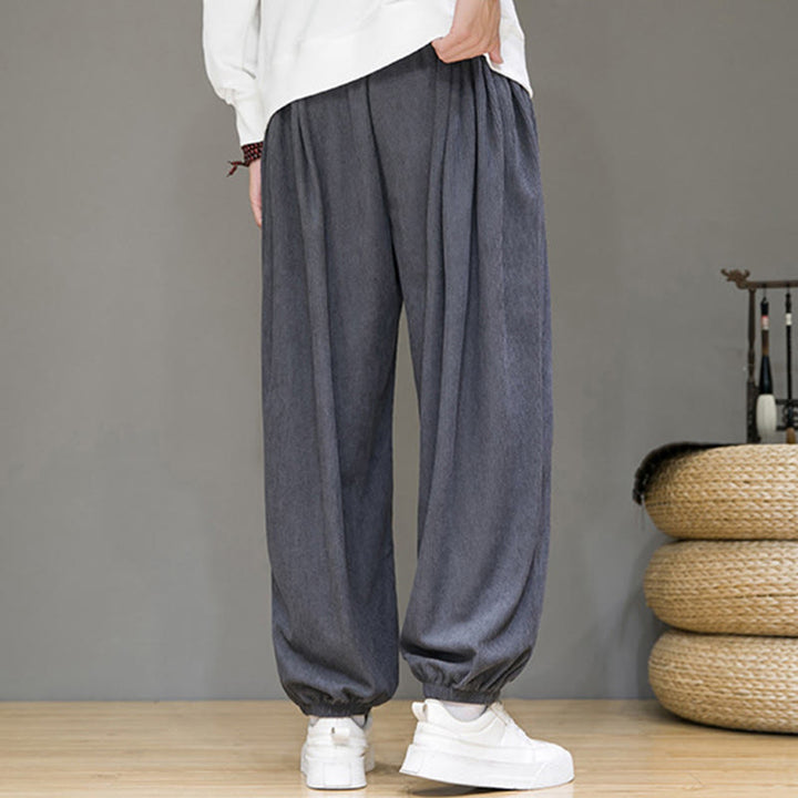 Buddha Stones Commute Plain Herren Thermo-Fleece-gefütterte Knöchellange Hose mit Taschen - image 5