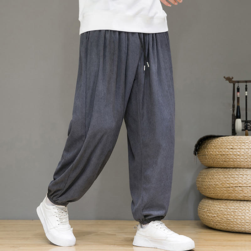 Buddha Stones Commute Plain Herren Thermo-Fleece-gefütterte Knöchellange Hose mit Taschen - image 4