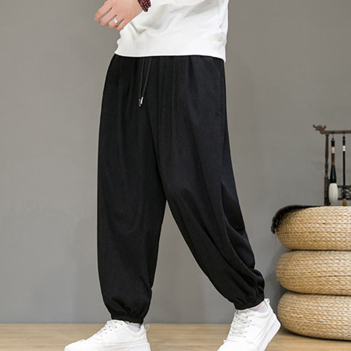 Buddha Stones Commute Plain Herren Thermo-Fleece-gefütterte Knöchellange Hose mit Taschen - image 13