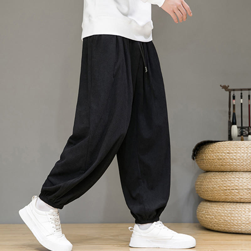 Buddha Stones Commute Plain Herren Thermo-Fleece-gefütterte Knöchellange Hose mit Taschen - image 14