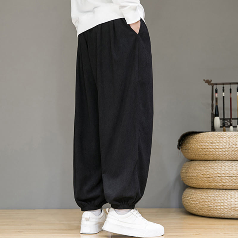 Buddha Stones Commute Plain Herren Thermo-Fleece-gefütterte Knöchellange Hose mit Taschen - image 10