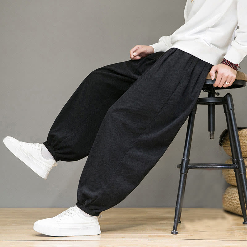 Buddha Stones Commute Plain Herren Thermo-Fleece-gefütterte Knöchellange Hose mit Taschen - image 15