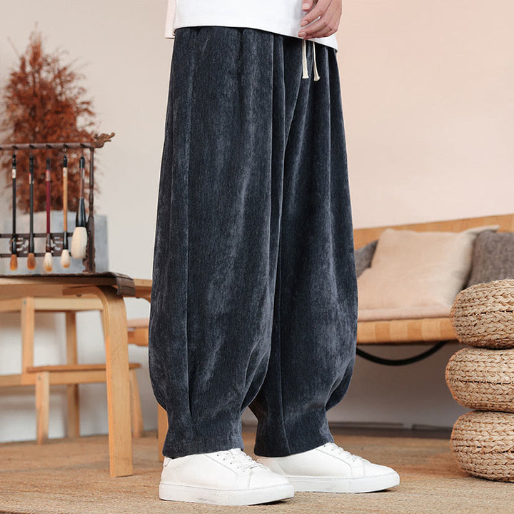 Buddha Stones Lässige, einfarbige, schlichte Herren-Baumwollhose mit Taschen - Dunkelgrau - US/ UK/AU46，EU56 (5XL) - image 17