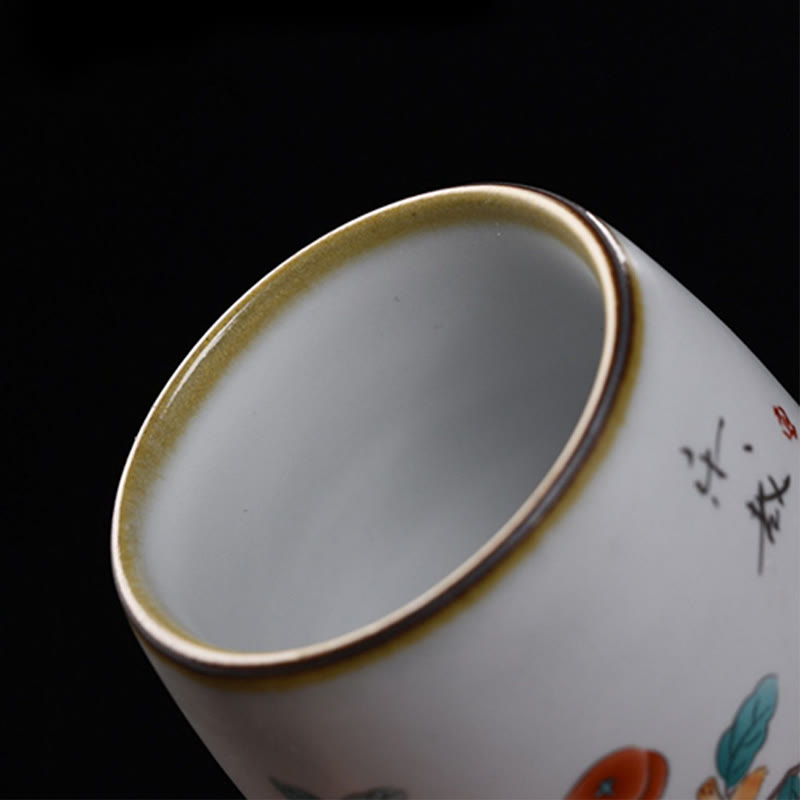 Buddha Stones, süße liegende Katze, Zweige, Teetasse, Kung-Fu-Teetasse mit Geschenkbox - image 10