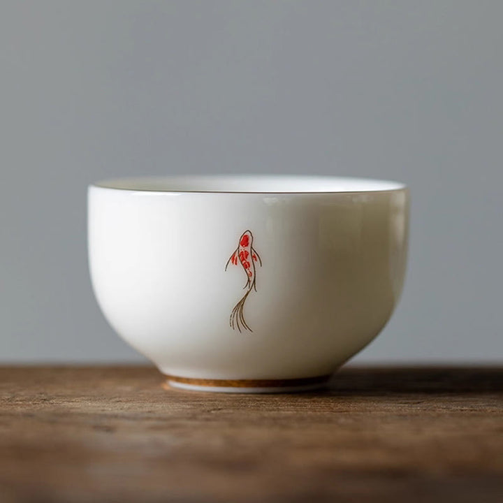 Buddha Stones Koi Fisch Teetasse Kung Fu Teetasse - Koi-Fisch 6,1 cm * 3,9 cm * 60 ml - image 12