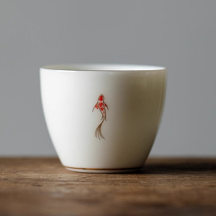 Buddha Stones Koi Fisch Teetasse Kung Fu Teetasse - Koi-Fisch 5,6 cm * 4,7 cm * 50 ml - image 13