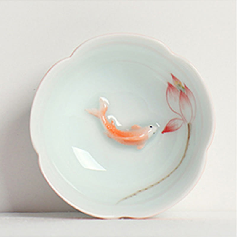 Buddha Stones ​​Koi Fisch Lotus Hand Teetasse Kung Fu Teetasse - image 1