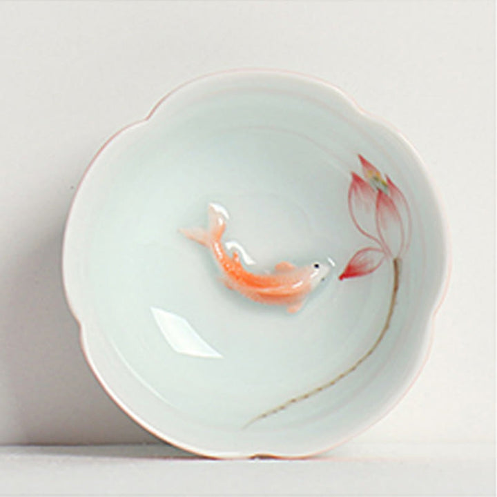 Buddha Stones ​​Koi Fisch Lotus Hand Teetasse Kung Fu Teetasse - image 1
