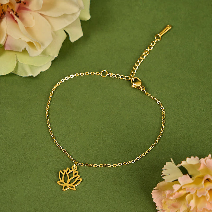Buddha Stones Lotus Muster Titan Stahl Erleuchtung Armband - image 10