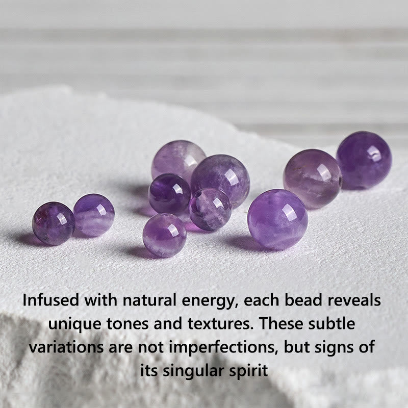 Buddha Stones Armband aus 925er Sterlingsilber mit Amethyst und Lotus-Design, natürliche Balance-Perlen - image 15