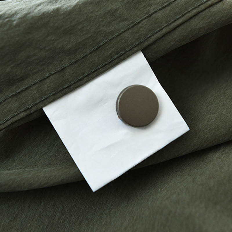 Buddha Stones Daily Langarmknöpfe Schlichtes Design Herrenhemd mit Taschen - image 9