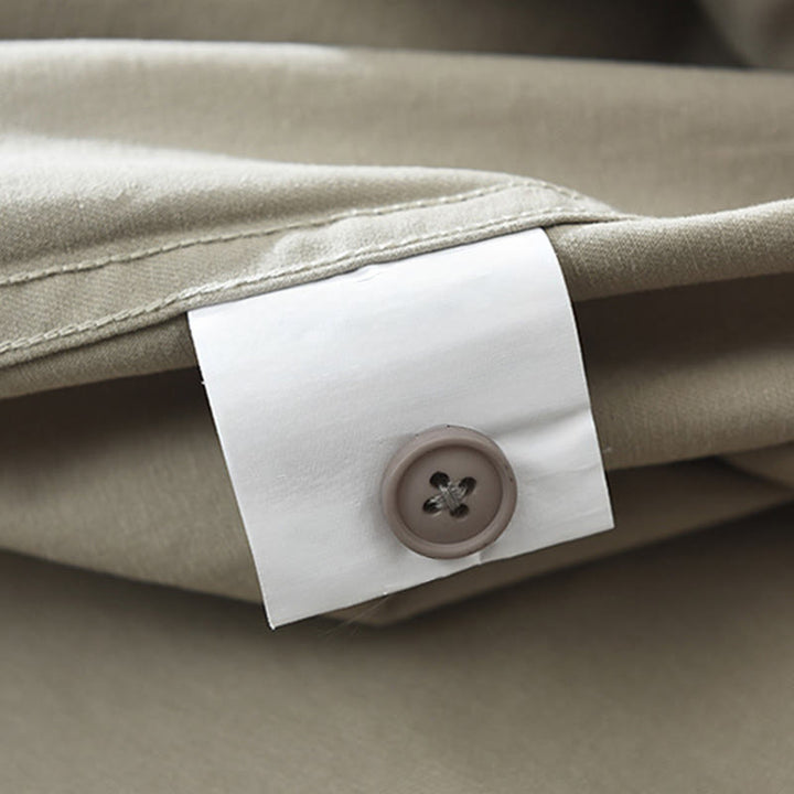Buddha Stones Daily Plain Buttons Design Herren Langarmhemd aus reiner Baumwolle mit Taschen - image 9