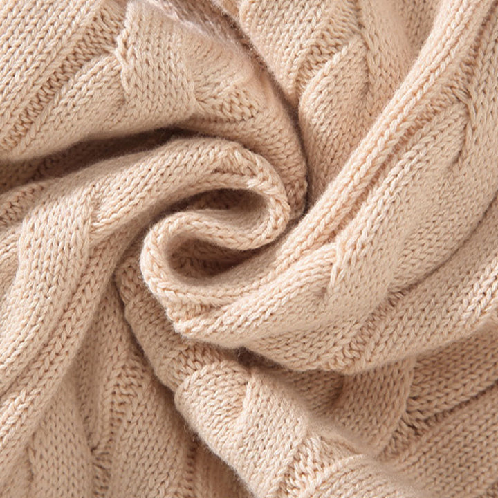 Buddha Stones Winter Strukturierter Herren-Langarmpullover aus Baumwolle mit hohem Kragen und Reißverschluss - image 10