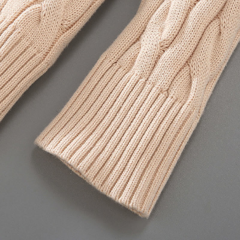 Buddha Stones Winter Strukturierter Herren-Langarmpullover aus Baumwolle mit hohem Kragen und Reißverschluss - image 11