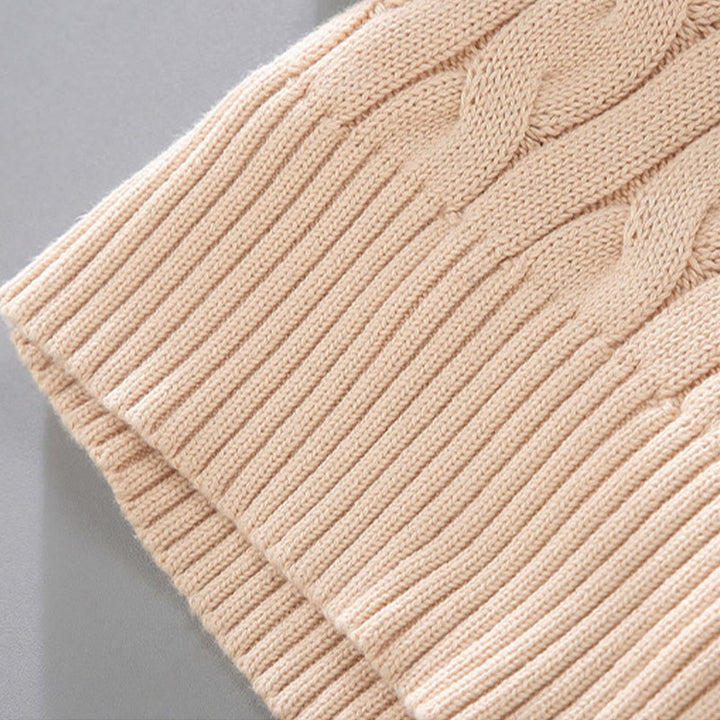 Buddha Stones Winter Strukturierter Herren-Langarmpullover aus Baumwolle mit hohem Kragen und Reißverschluss - image 12