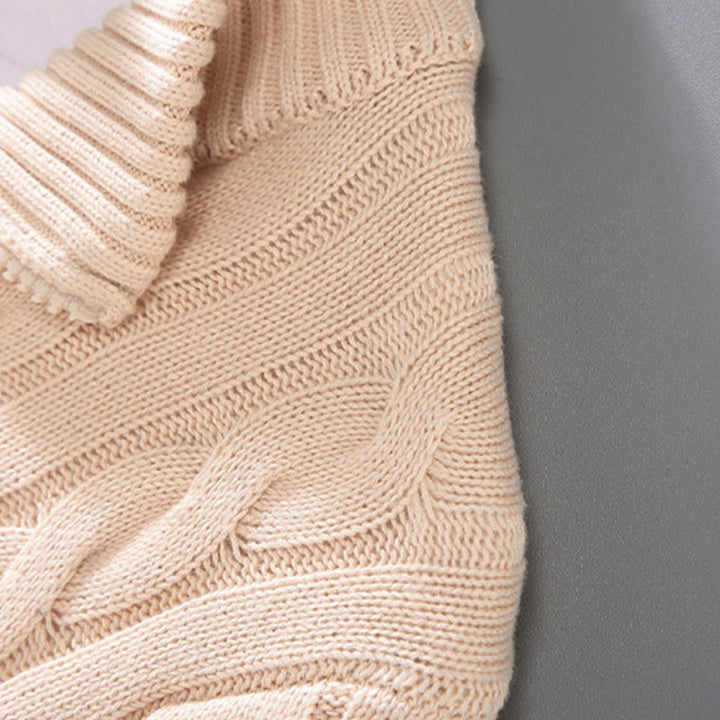 Buddha Stones Winter Strukturierter Herren-Langarmpullover aus Baumwolle mit hohem Kragen und Reißverschluss - image 8