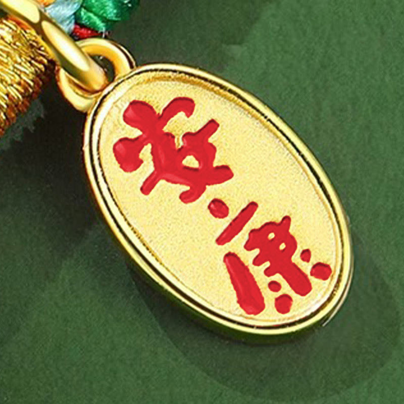Buddha Stones Handgemachtes Peace Buckle Jade Prosperity 925 Sterling Silber Buntes Seilarmband - image 14