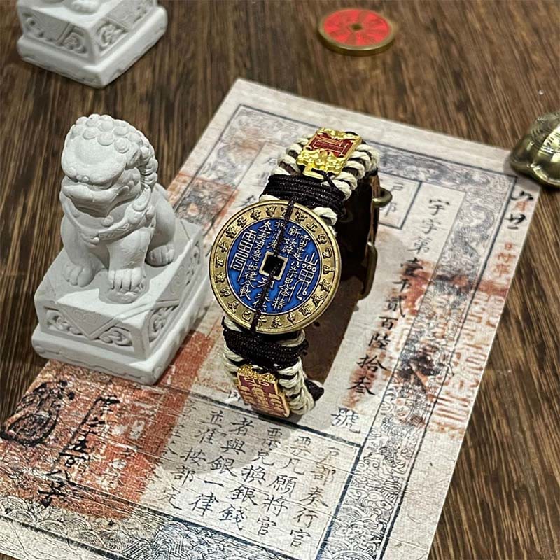 Buddha Stones Mountain Ghosts Spend Money Power Leder Uhrenarmband  - Blue Mountain Ghosts geben Geld aus (Handgelenkumfang: 15–18 cm) - image 2