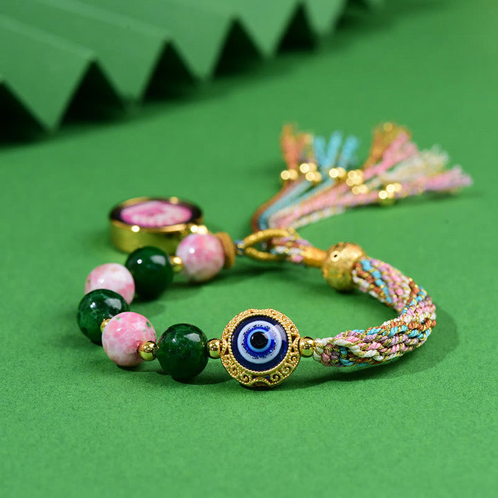 Buddha Stones Tibet Evil Eye Nine Tailed Fox Thangka Halten Sie böse Geister fern String Armband - image 2