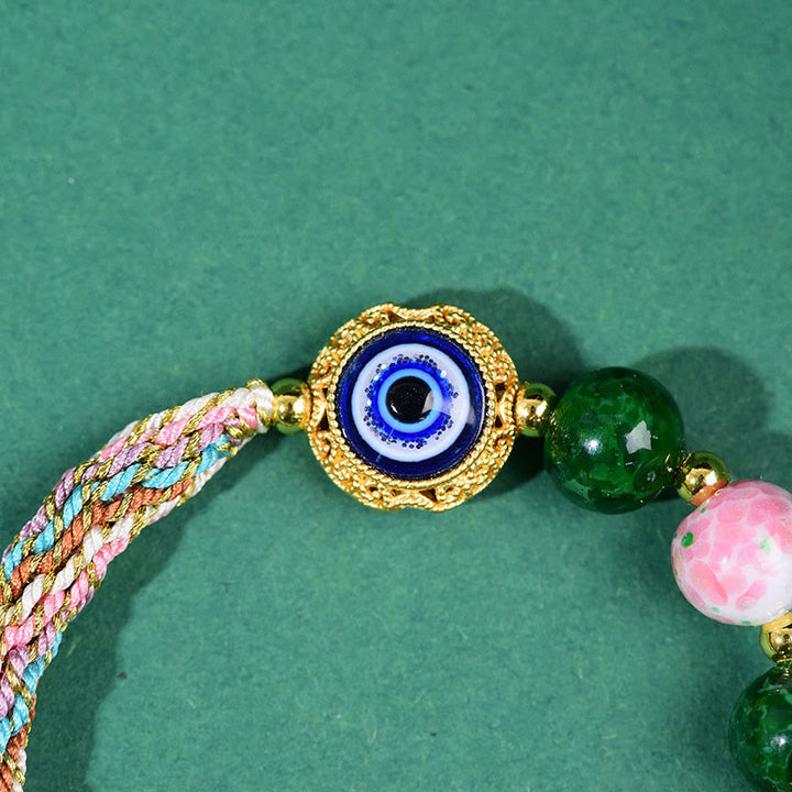 Buddha Stones Tibet Evil Eye Nine Tailed Fox Thangka Halten Sie böse Geister fern String Armband - image 10