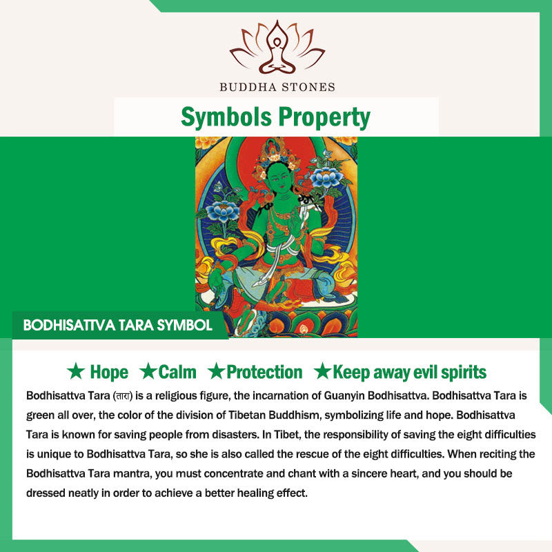 Buddha Stones ​​Bodhisattva Tara Titan Stahl Glaube farbige Seil Halskette Anhänger - image 5