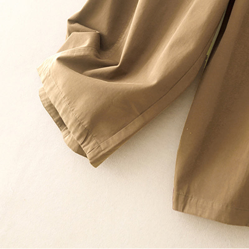 Buddha Stones Damen Haremshose aus Baumwolle mit Taschen, einfarbig, Länge 7–8 - image 3