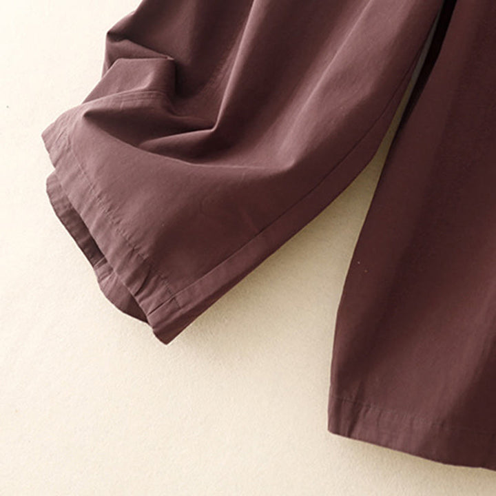 Buddha Stones Damen Haremshose aus Baumwolle mit Taschen, einfarbig, Länge 7–8 - image 9