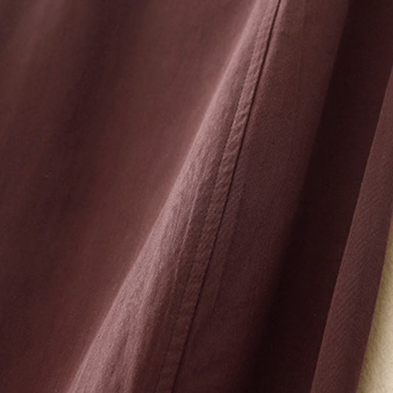 Buddha Stones Damen Haremshose aus Baumwolle mit Taschen, einfarbig, Länge 7–8 - image 8