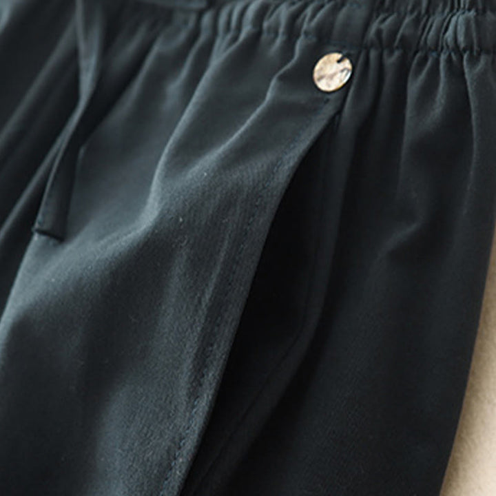 Buddha Stones Damen Haremshose aus Baumwolle mit Taschen, einfarbig, Länge 7–8 - image 19