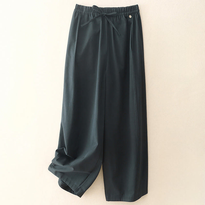 Buddha Stones Damen Haremshose aus Baumwolle mit Taschen, einfarbig, Länge 7–8 - Dunkelgrau - US 8-10, UK/AU 12-14, EU 40-42 (2XL) - image 17