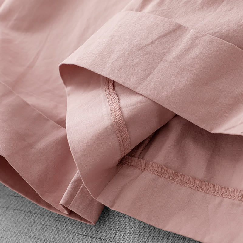 Buddha Stones Lässige, schlichte Damenhose aus Polyester in den Längen 7–8 mit weitem Bein und Taschen - image 5