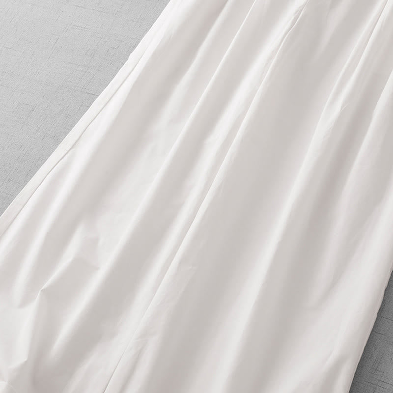Buddha Stones Lässige, schlichte Damenhose aus Polyester in den Längen 7–8 mit weitem Bein und Taschen - image 10