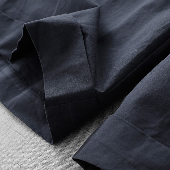 Buddha Stones Lässige, schlichte Damenhose aus Polyester in den Längen 7–8 mit weitem Bein und Taschen - image 14