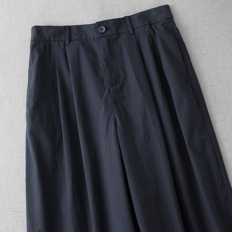 Buddha Stones Lässige, schlichte Damenhose aus Polyester in den Längen 7–8 mit weitem Bein und Taschen - image 13