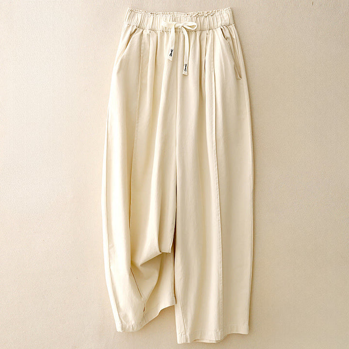 Buddha Stones Casual Rope Damenhose aus Baumwolle und Polyester mit Taschen - Antikweiß - US 8-10, UK/AU 12-14, EU 40-42 (2XL) - image 5