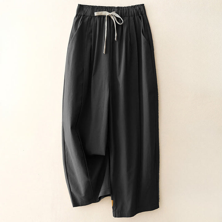 Buddha Stones Casual Rope Damenhose aus Baumwolle und Polyester mit Taschen - Schwarz - US8-10， UK/AU12-14，EU40-42 (2XL) - image 13