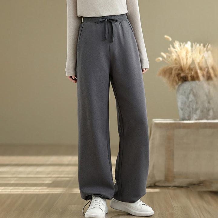 Buddha Stones Casual Rope Damen-Baumwollhose mit geradem Bein und Taschen - image 6