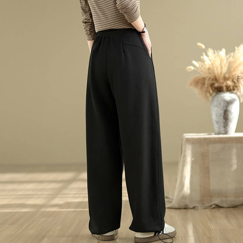 Buddha Stones Casual Rope Damen-Baumwollhose mit geradem Bein und Taschen - image 9