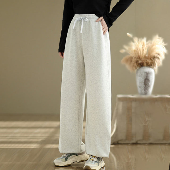 Buddha Stones Casual Rope Damen-Baumwollhose mit geradem Bein und Taschen - image 14