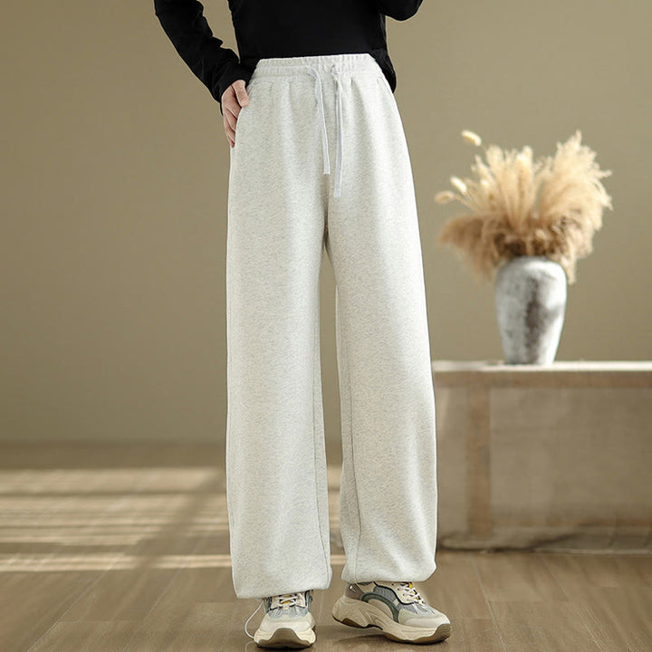Buddha Stones Casual Rope Damen-Baumwollhose mit geradem Bein und Taschen - image 17