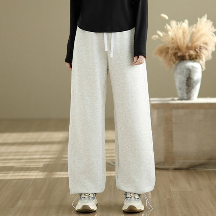 Buddha Stones Casual Rope Damen-Baumwollhose mit geradem Bein und Taschen - image 15