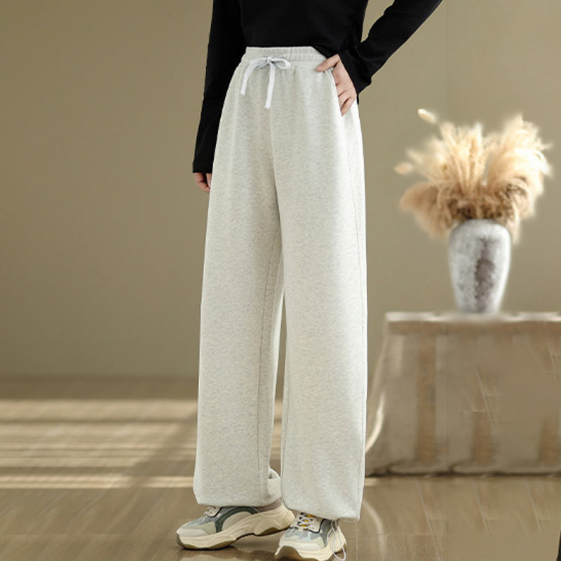 Buddha Stones Casual Rope Damen-Baumwollhose mit geradem Bein und Taschen - image 14