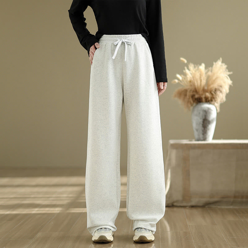 Buddha Stones Casual Rope Damen-Baumwollhose mit geradem Bein und Taschen - Weißer Rauch - US8-10， UK/AU12-14，EU40-42 (2XL) - image 13