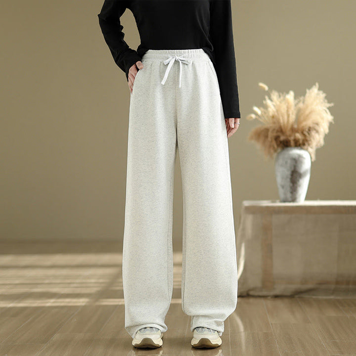 Buddha Stones Casual Rope Damen-Baumwollhose mit geradem Bein und Taschen - Weißer Rauch - US8-10， UK/AU12-14，EU40-42 (2XL) - image 13