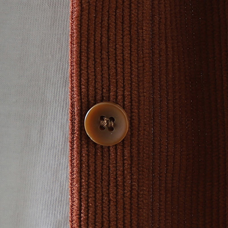 Buddha Stones Corduroy Damen-Baumwoll-Langarmjacke mit Taschen - image 9