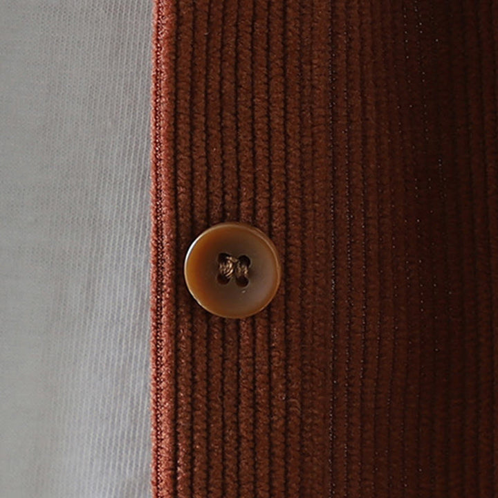 Buddha Stones Corduroy Damen-Baumwoll-Langarmjacke mit Taschen - image 9