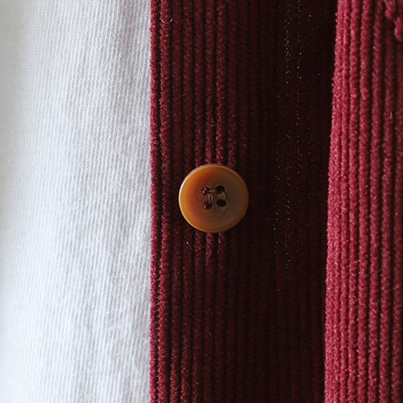 Buddha Stones Corduroy Damen-Baumwoll-Langarmjacke mit Taschen - image 17