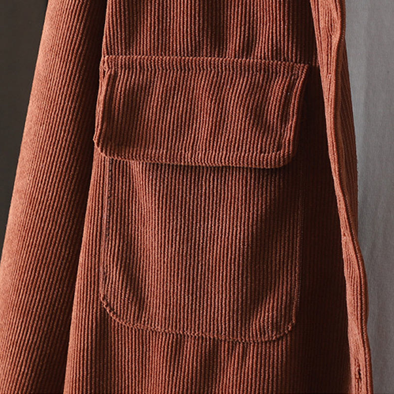 Buddha Stones Corduroy Damen-Baumwoll-Langarmjacke mit Taschen - image 10
