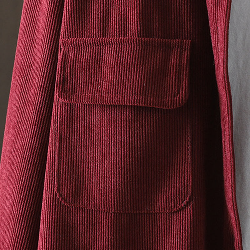 Buddha Stones Corduroy Damen-Baumwoll-Langarmjacke mit Taschen - image 16