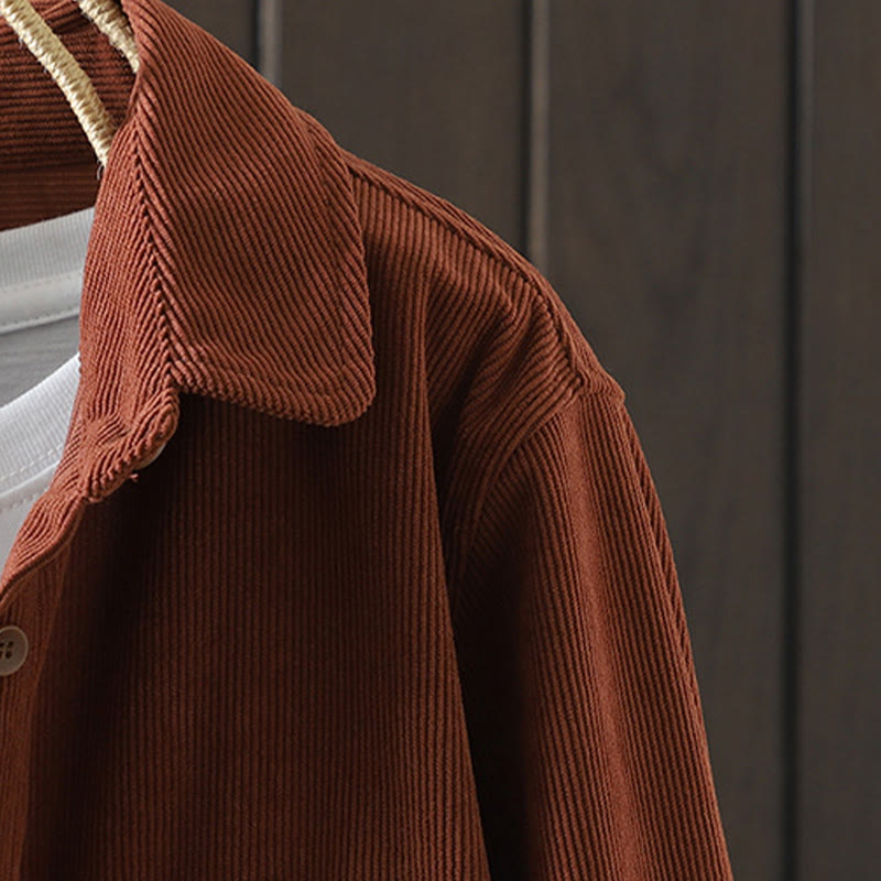 Buddha Stones Corduroy Damen-Baumwoll-Langarmjacke mit Taschen - image 3